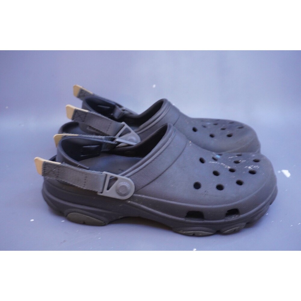 Crocs Classic All-Terrain Black Clogs Mens 8 Womens 10 Adjustable Strap